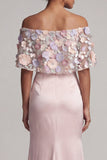 Blush Vestito floreale della madre della sposa Blush