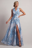 Abito Madre della Sposa A Blue con Tacche