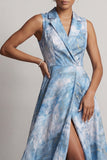 Abito Madre della Sposa A Blue con Tacche