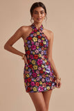 Vestito di Homecoming con paillettes bodycon nero nero nero, scollo a nastro, scollo a capezza,