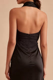 Abito sera Midi Black Mermaid con spacco