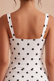 Abito di laurea bodycon a pois in bianco e nero