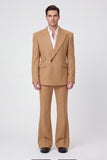 Completi da cerimonia nero a due pezzi con bavero a punta e un bottone