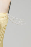 Corsetto corno corconico con spalle scoperte e corto da fine fine con perline