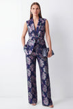 Completi da donna con bavero Jacquard Jacquard a 2 pezzi con cintura