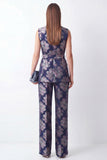 Completi da donna con bavero Jacquard Jacquard a 2 pezzi con cintura