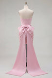 Vestito di Homecoming a casa corsetto floreale rosa bodycon floreali senza spalline