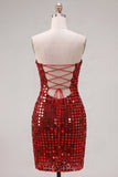 Abito di Homecoming Bodycon Dorato Spalline Dorato Scintillante