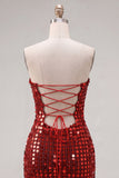 Abito di Homecoming Bodycon Dorato Spalline Dorato Scintillante