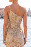 Abito di Homecoming con paillettes nere con paillettes scintillanti
