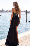 Sweetheart Red Bodycon Corsetto trasparente con paillettes Abito di Homecoming con fascia