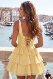 Corsetto a livelli verde scuro a linea spalline spesse abito di ritorno a casa con pizzo sulla schiena