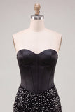 Sweetheart Corsetto Bodycon Perle Abito del Ritorno a Casa con Pizzo Indietro