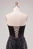 Sweetheart Corsetto Bodycon Perle Abito del Ritorno a Casa con Pizzo Indietro