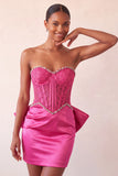 Bodycon con in corsetto argento con lacci e fiocco corsetto argento dolce