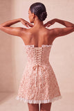Sweetheart giallo jacquard a linea A con volant e vestito di ritorno a casa con fessura