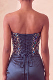 Sweetheart Champagne Sequins Bodycon Mini Abito di cocktail