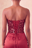 Sweetheart Champagne Sequins Bodycon Mini Abito di cocktail