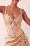 Bodycon Corsetto Basco in vita basca blu Lake Blu Abito di cocktail con volant