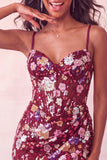 Corsetto rosa Bodycon Arricciato Abito Corto di cocktail con paillettes