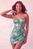 Corsetto rosa Bodycon Arricciato Abito Corto di cocktail con paillettes