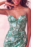 Corsetto rosa Bodycon Arricciato Abito Corto di cocktail con paillettes