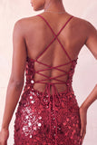 Body con luccicanti argento con pizzo sul retro Abito corto di cocktail con paillettes