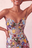 Abito di cocktail con paillettes bodycon Pink Sweetheart con pizzo sulla schiena