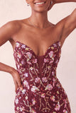 Abito di cocktail con paillettes bodycon Pink Sweetheart con pizzo sulla schiena