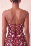Abito di cocktail con paillettes bodycon Pink Sweetheart con pizzo sulla schiena