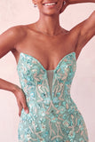 Abito di cocktail con paillettes bodycon Pink Sweetheart con pizzo sulla schiena