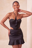 Abito Mini cocktail Bodycon Ribelli Neri con Ribelli