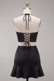 Abito Mini cocktail Bodycon Ribelli Neri con Ribelli