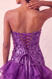 Abito corto di cocktail con paillettes blu bodycon con volant