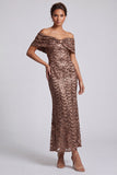 Abito midi midi di Madre della Sposa con paillettes scintillante navy