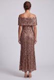 Abito midi midi di Madre della Sposa con paillettes scintillante navy