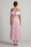 Abito midi Mother Of the Bride con A-Line Red Off the Shoulder