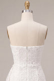 Abito bianco Bodycon Floreale senza spalline con fascia