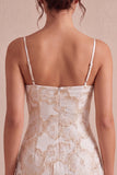 Abito mini Body Body Color con spalline spaghetti floreale Jacquard