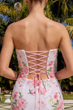 Vestito di Homecoming con paillettes floreali con cuori scintillanti e luccicante con il pizzo sulla schiena