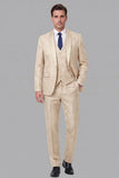 Tailleur da ballo da uomo a 3 pezzi con un solo bottone con riscontro,