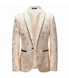 Tailleur da ballo Jacquard con bavero a 2 pezzi con un solo bottone