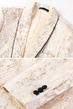 Tailleur da ballo Jacquard con bavero a 2 pezzi con un solo bottone