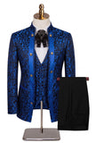 Tailleur da ballo Jacquard a 3 pezzi in 3 pezzi a un bottone per il ballo