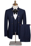 Tailleur da ballo Jacquard a 3 pezzi in 3 pezzi a un bottone per il ballo