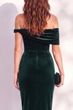 Abito cocktail midi di velluto Bodycon Bordeaux