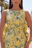 Abito di cocktail a Fine Rosa Verde Bodycon Bateau con fiocco grande