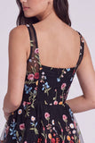 Corsetto floreale avorio Mini abito da laurea a linea quadrata