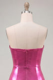 Sweetheart Fucsia A-Line Abito corto a livelli a livelli corto per il ritorno a casa
