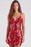 Bodycon Con Paillette Verdi Scintillanti Spalline Con Lacci Vestito di cocktail